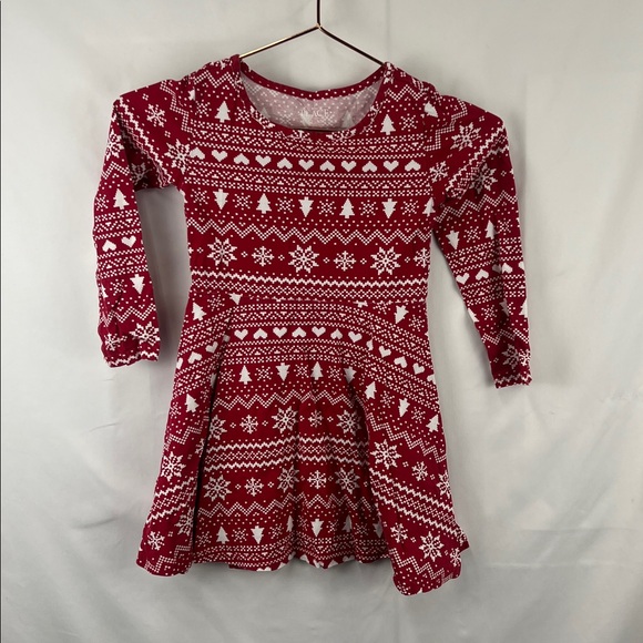 The Children’s Place - Girl’s Winter Dresses - Red, White Snowflakes - Small 5/6 - Picture 8 of 13